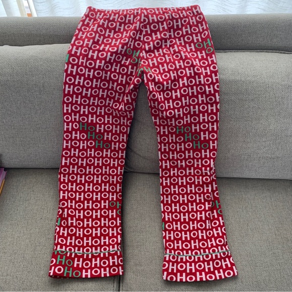 Lot Christmas Pajamas Slippers Fleece PJs Holiday Vintage Pants Red Size Small - Picture 8 of 9